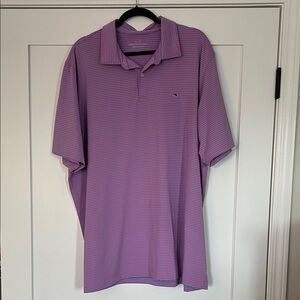Vineyard Vines Lavender Striped Polo Shirt